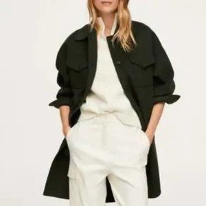 Oversized Wool Shirt Jacket
